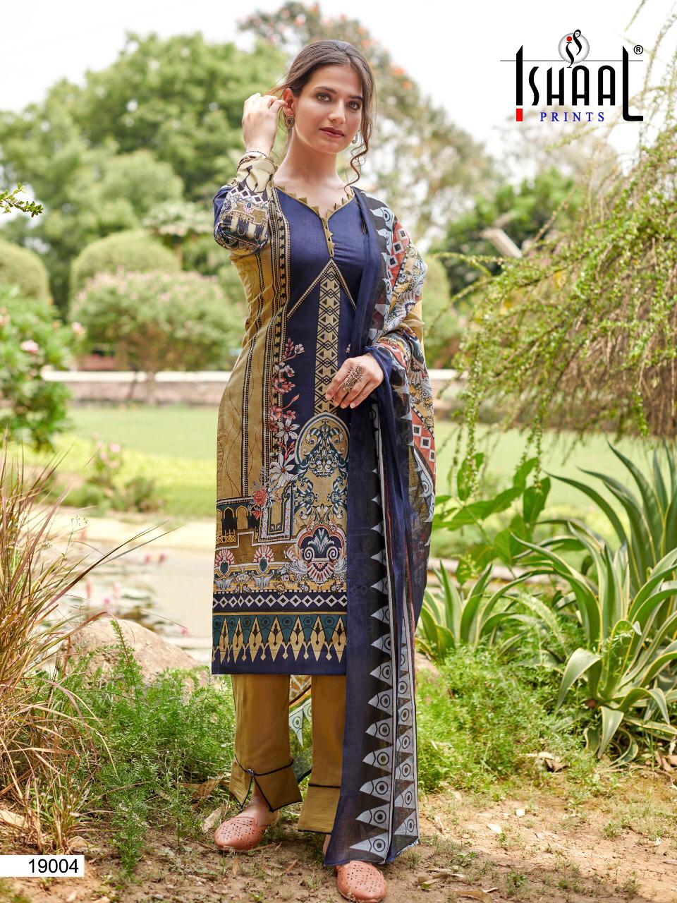 Ishaal Gulmohar 19 Latest Fancy Designer Casual Wear Pure Lawn Cotton Karachi Dress Readymade Collection 

